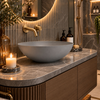 Washbasin TIERA Solid Surface Cemento Raw