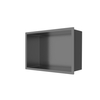 Balneo Wall Box One Gun Metal 30x20x10 cm stainless steel recessed shelf with flange