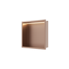 WALL-BOX ONE - COPPER z LED - 30x30x10 cm