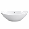 Balneo Zerra 59 x 39 cm White Ceramic Countertop Sink with Chrome Overflow