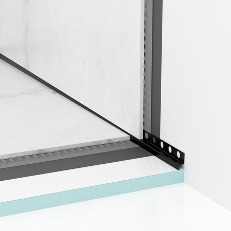 Slope profile Balneo black wall-mounted right 120 cm