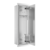 Schowek na szczotkę WC Balneo Wall Box Brush L Tiles prawy do wbudowania w ścianę ze stali nierdzewnej