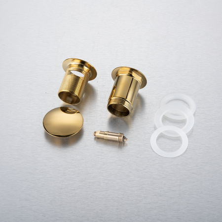 Korek umywalkowy mosiężny Balneo Klik Klak C złoty z przelewem