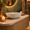 Washbasin TIERA Solid Surface Coco White