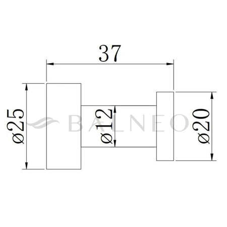 Balneo Qube inox hook model 3