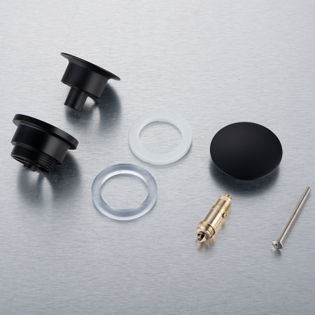 Korek umywalkowy mosiężny Balneo Klik Klak D czarny uniwersalny