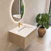 Umywalka ALVERIA Solid Surface Coco White/Biała z odpływem liniowym 60 cm