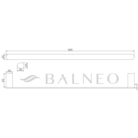 Wieszak złoty lustrzany Balneo Qarx model 2