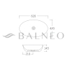 Balneo Vileo 62 × 42 cm White Ceramic Countertop Washbasin