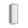 Schowek na szczotkę WC Balneo Wall Box Brush S White Glass prawy do wbudowania w ścianę ze stali nierdzewnej