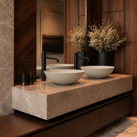 Umywalka TIERA Solid Surface Cashmere Dune