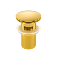 Basin plug brass Balneo Klik Klak A gold with overflow