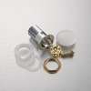 Balneo Click Clack F Brass Basin Waste White with Basket and Overflow