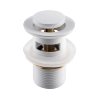 Basin plug brass Balneo Klik Klak B white with overflow