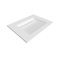 Umywalka ALVERIA Solid Surface Coco White/Biała z odpływem liniowym 60 cm