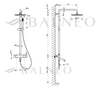 Balneo Cascade shower mixer set 1 black