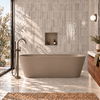 Wanna wolnostojąca VALIA Solid Surface Mocca Mousse z syfonem i korkiem