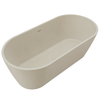 Freestanding bathtub VALIA Solid Surface Cashmere Dune with siphon and plug