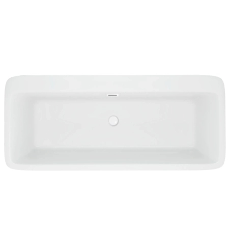 Balneo ROMA freestanding bathtub 170 x 80 cm white acrylic with stainless steel frame and 6 stabilising legs with overflow and white plug