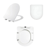 White soft-close toilet seat for Balneo LUNA and LUXA toilet bowls