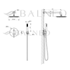 Bateria prysznicowa Balneo Cascade zestaw 2 chrom