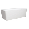 Freestanding bathtub Balneo ROMA NO RIM 170 x 80 cm white acrylic with frame made of stainless steel and 6 stabilizing legs with overflow and white plug