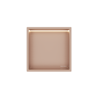 Półka wnękowa Balneo Wall Box LED Miedziana 30 x 30 x 10 cm