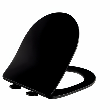 Soft-close toilet seat for WC bowl Balneo LUNA, LUXA – black.