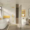 Linear drain floor Balneo Duplex Next Mirror Gold 100 cm gold double-sided made of stainless steel with low trap and deep sediment trap