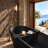 Bathtub shelf VANO Solid Surface Carbon Black