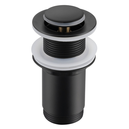 Korek umywalkowy mosiężny Balneo Klik Klak E czarny bez przelewu