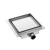 Drain floor square Balneo SQ-Drain NEXT 2in1 20×20 cm chrome double-sided