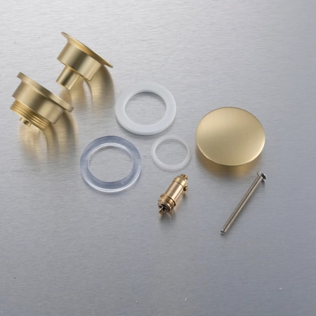 Balneo Universal Brass Click-Clack D-Type Sink Plug – Brushed Gold