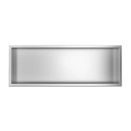 Półka wnękowa Balneo Wall Box One Inox 90 x 30 x 7 cm ze stali nierdzewnej szczotkowanej z kołnierzem