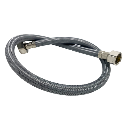 Balneo PEX connection hose in grey braid 1/2" x 1/2" 30 cm