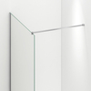 Shower screen Balneo Beira 80 x 200 cm chrome glass transparent 8 mm
