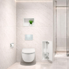 Schowek na szczotkę WC Balneo Wall Box Brush S White Glass prawy do wbudowania w ścianę ze stali nierdzewnej