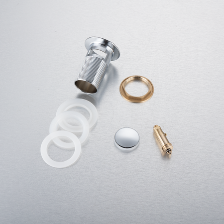 Korek umywalkowy mosiężny Balneo Klik Klak B chrom z przelewem