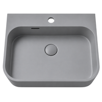 Washbasin BELORIA Solid Surface Cemento Raw
