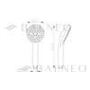 Balneo Cascade shower head model 3 shiny gold