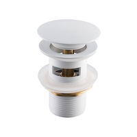 Basin plug brass Balneo Klik Klak A white with overflow