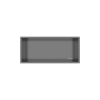 Półka wnękowa Balneo Wall Box One Gun Metal 45x20x10 cm ze stali nierdzewnej z kołnierzem