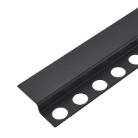 Listwa spadkowa Balneo czarna podłogowa czołowa 130 cm
