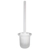 Schowek na szczotkę WC Balneo Wall Box Brush S White Glass lewy do wbudowania w ścianę ze stali nierdzewnej