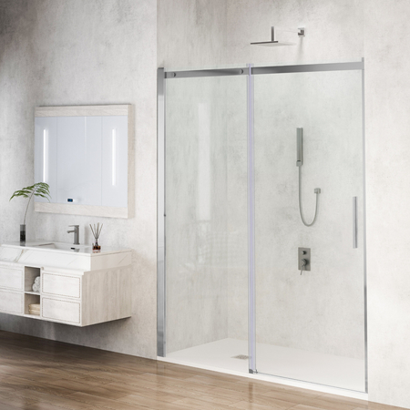 Drzwi prysznicowe rozsuwane Balneo Porta – Chrom 100 cm