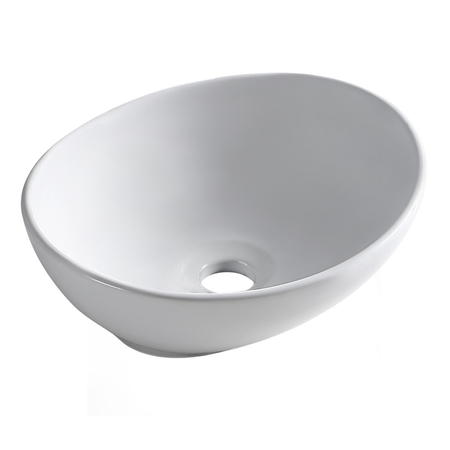 Balneo Loren 42 × 33 cm White Ceramic Countertop Washbasin