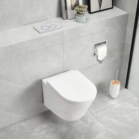 Przycisk spłukujący do WC Balneo Oxo satynowy