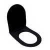 Soft-close toilet seat for WC bowl Balneo LUNA, LUXA – black.