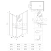 Shower enclosure sliding Balneo Rio 90 x 100 cm black transparentna
