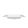 ALVERIA Solid Surface Washbasin Coco White with Linear Drain 60 cm